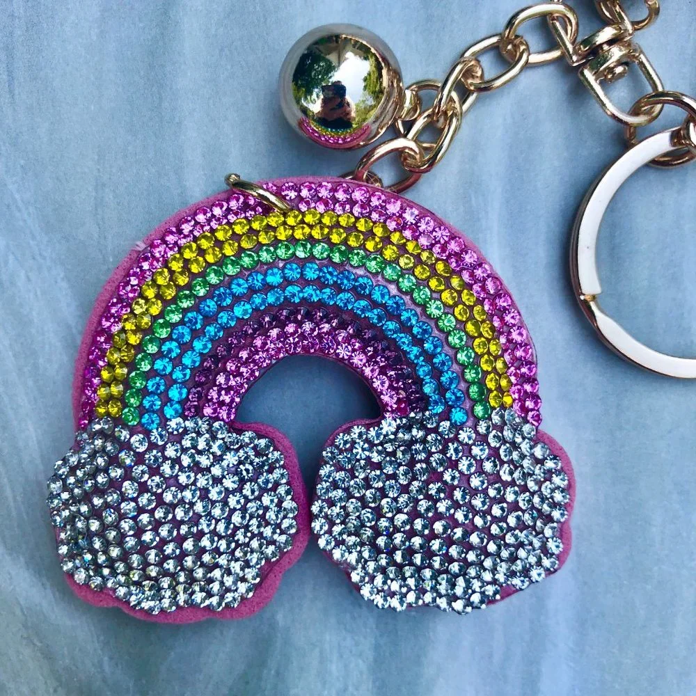 Rainbow Crystal Keychain + Bag Charm